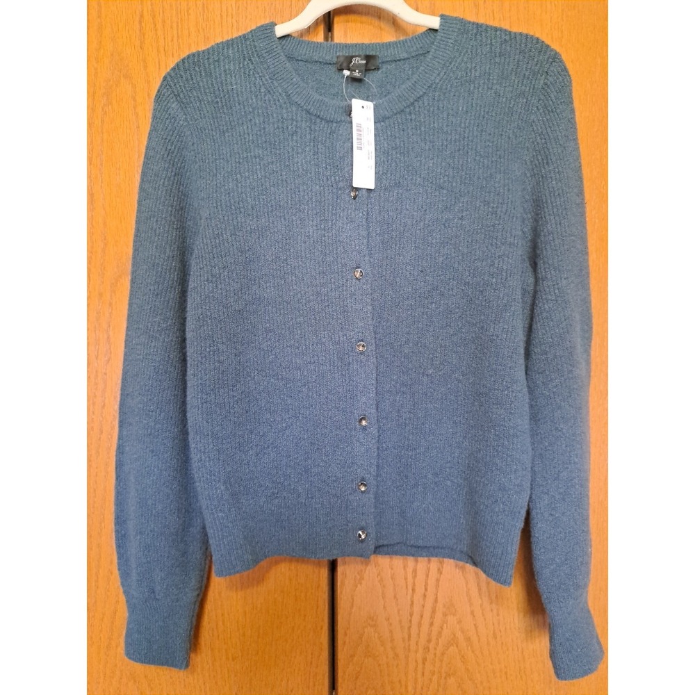 J. Crew Women's Dark Green Wool Alpaca Blend Long‎ Sleeve Buttons Cardigan S NWT